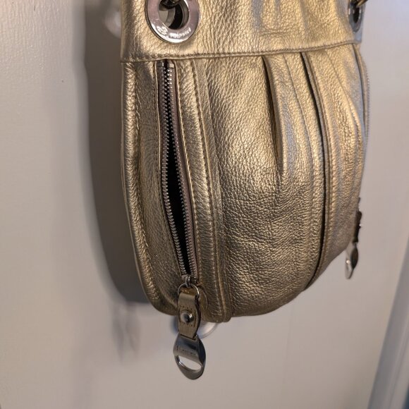 EUC B. Makowsky Gold Crossbody Bag with Luxurious Shimmer - Picture 11 of 16